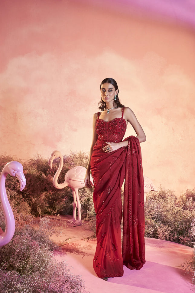 Rose Saree Set