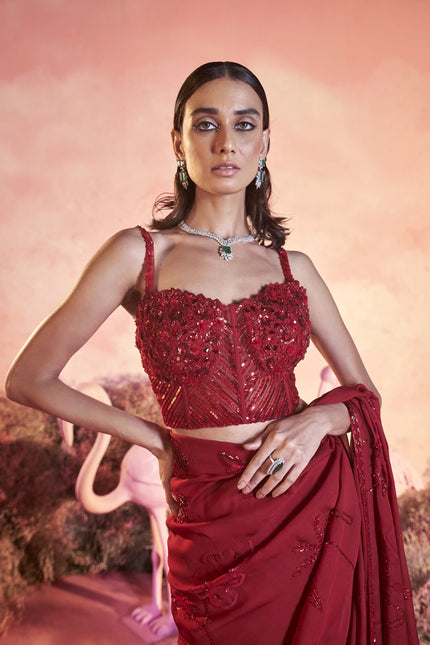 Rose Saree Set