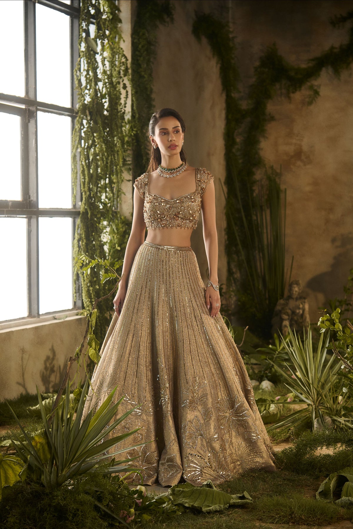 GOLD SPECTRUM LEHENGA SET