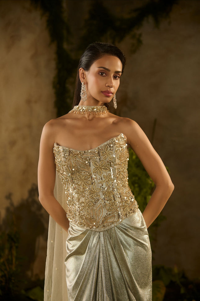 LUNARIA DRAPE SKIRT SET