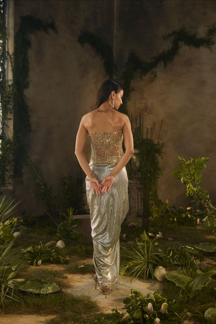 LUNARIA DRAPE SKIRT SET