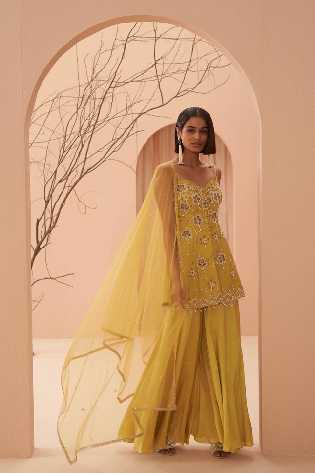 blaze pearl sharara set
