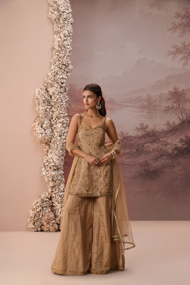 SUNEHRI SHARARA SET