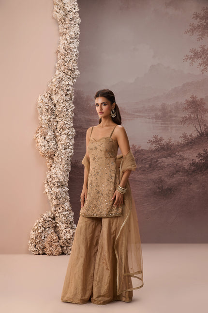 SUNEHRI SHARARA SET