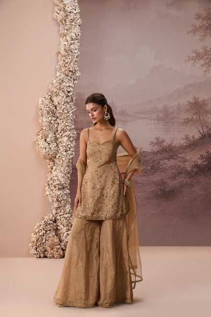 SUNEHRI SHARARA SET