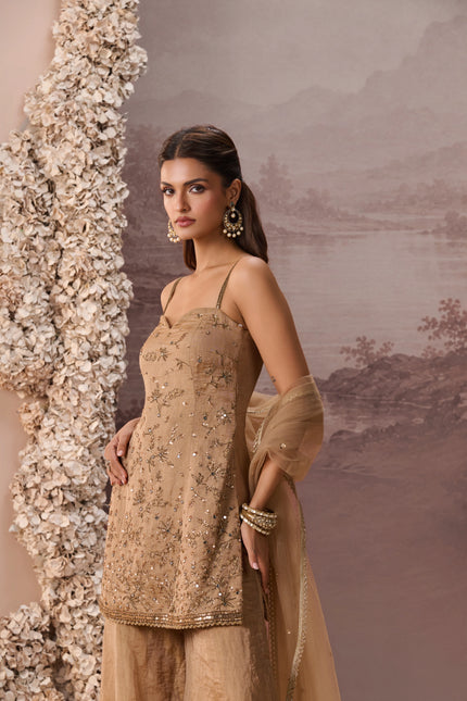 SUNEHRI SHARARA SET