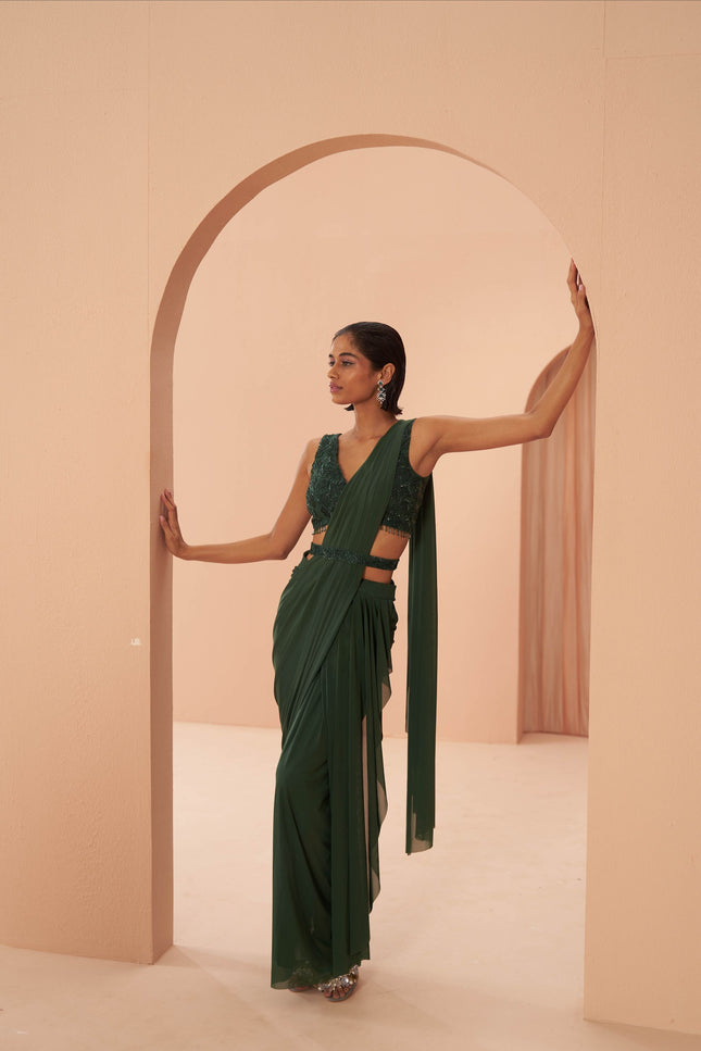 indian green saree