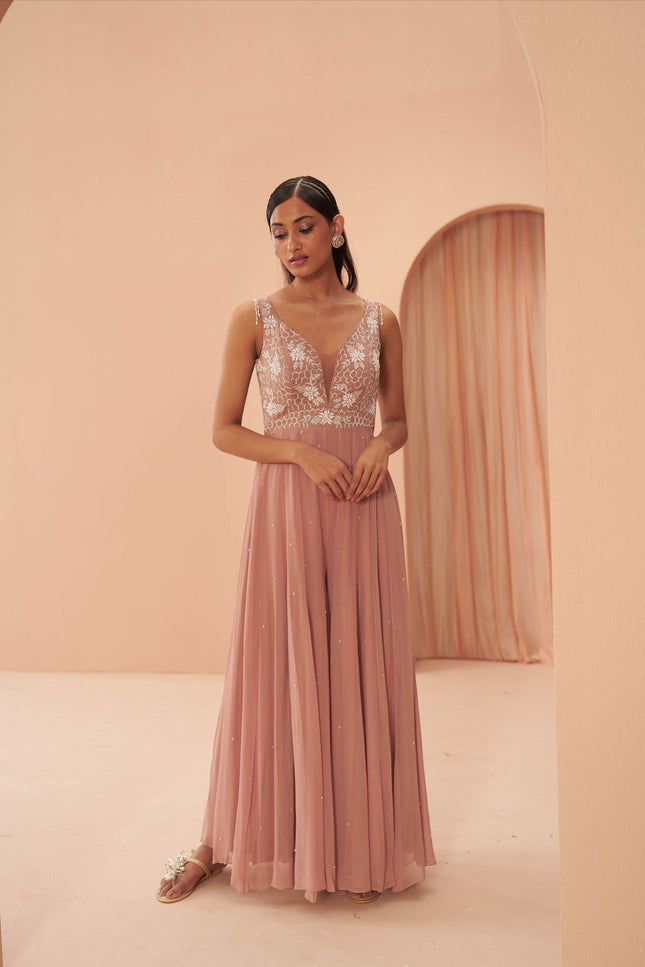 salmon jumpsuit