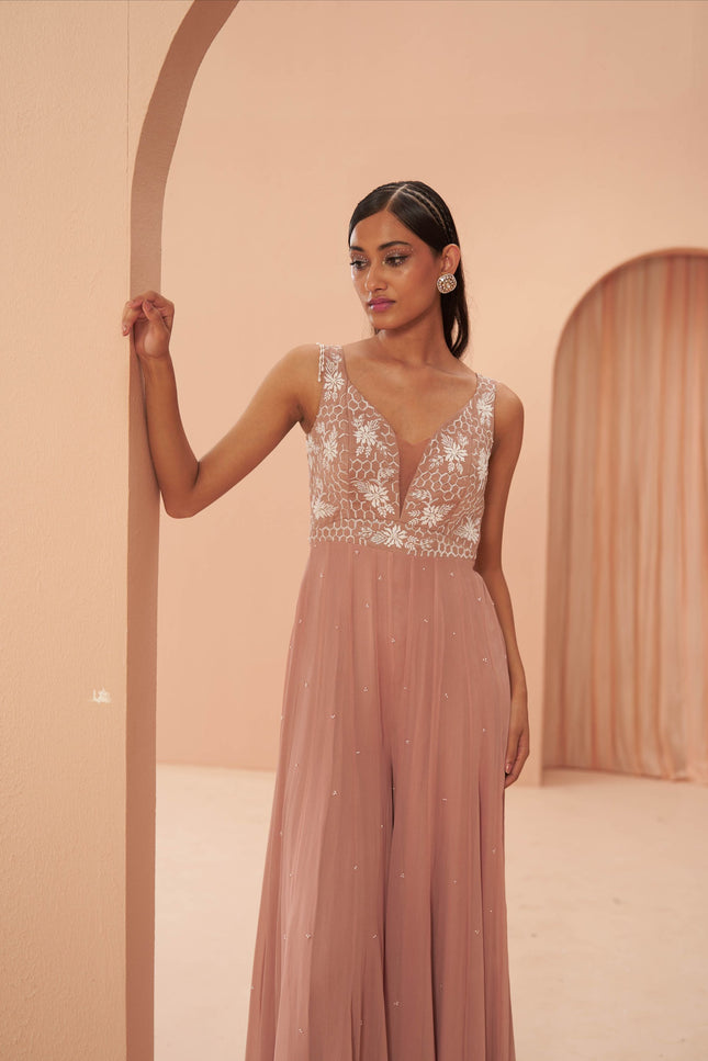 salmon jumpsuit
