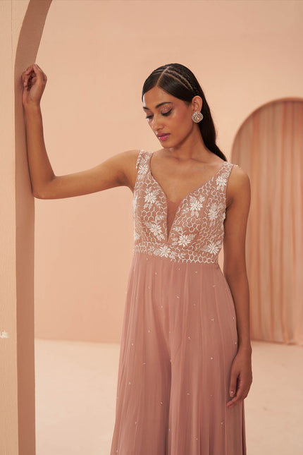 salmon jumpsuit