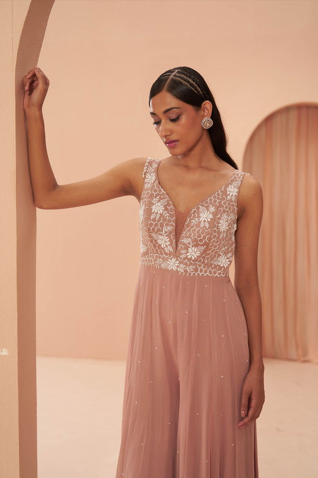 salmon jumpsuit