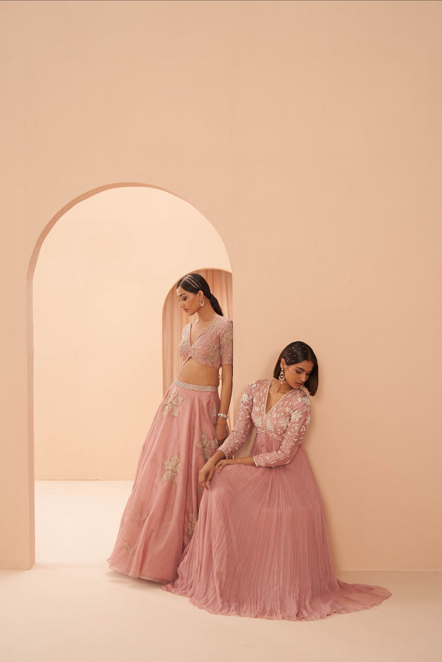 orchid pink lehenga set