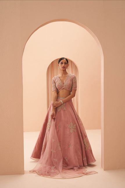 orchid pink lehenga set
