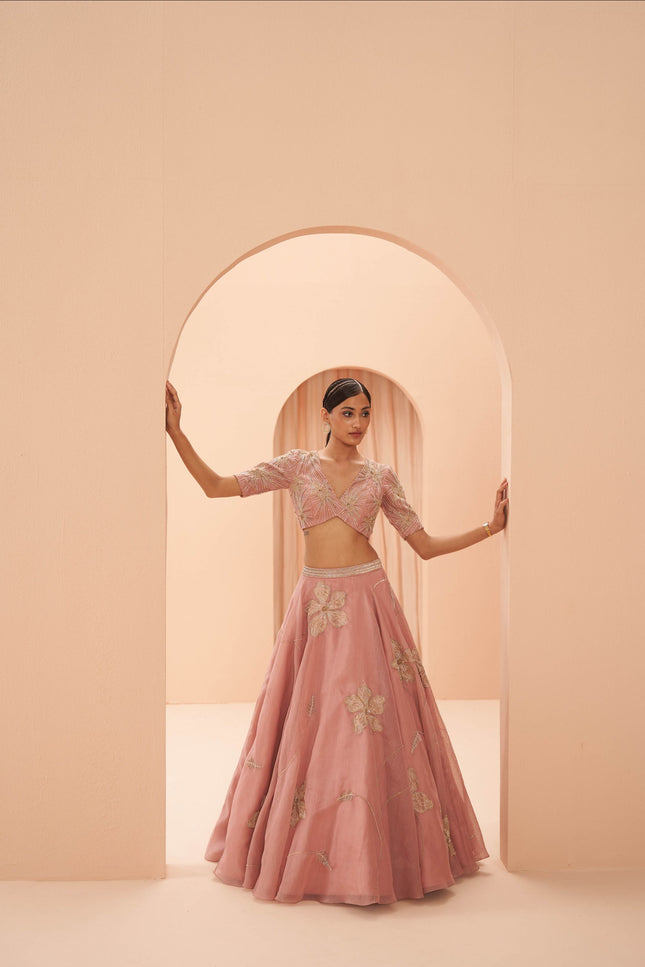 orchid pink lehenga set