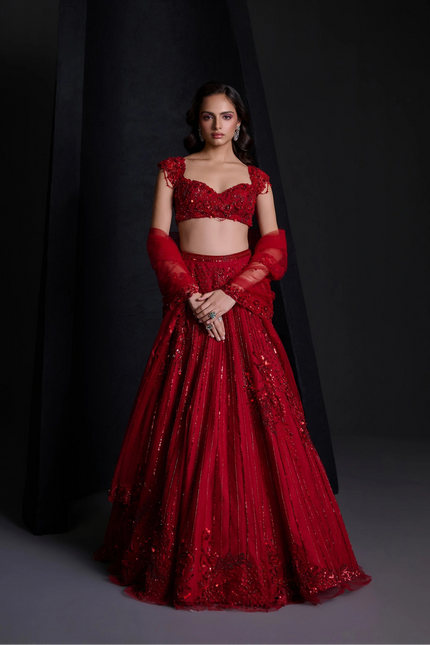 ROUGE LEHENGA SET