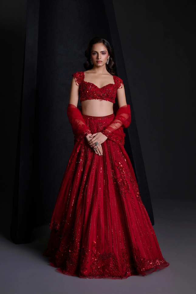 ROUGE LEHENGA SET