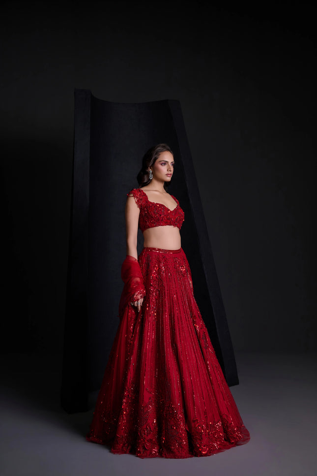 ROUGE LEHENGA SET