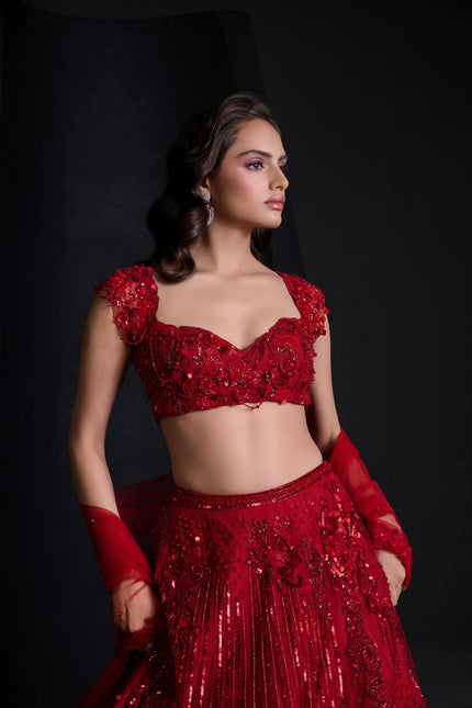 ROUGE LEHENGA SET