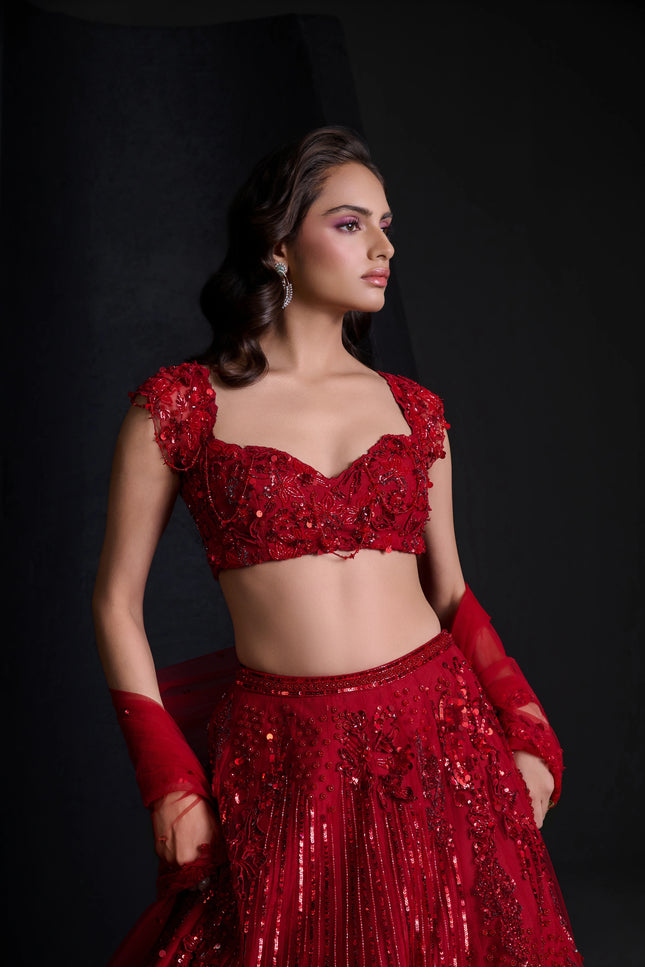 ROUGE LEHENGA SET