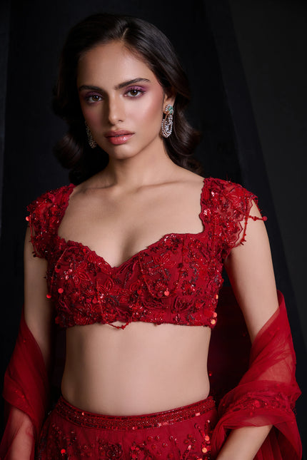 ROUGE LEHENGA SET