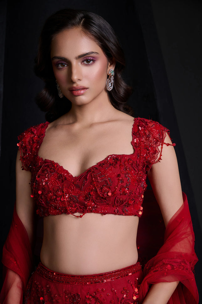 ROUGE LEHENGA SET