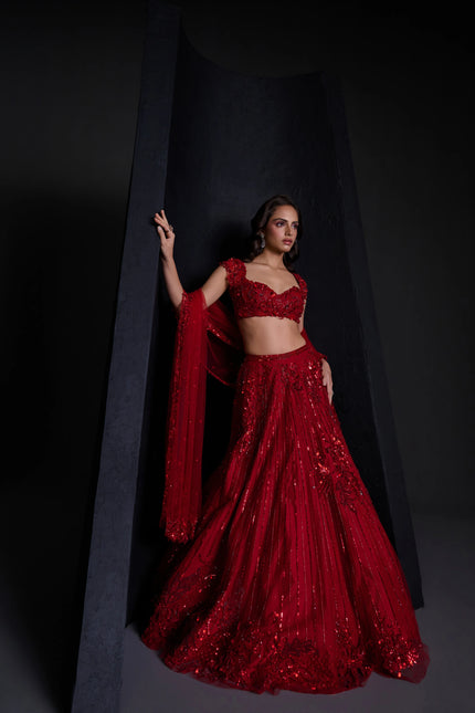 ROUGE LEHENGA SET