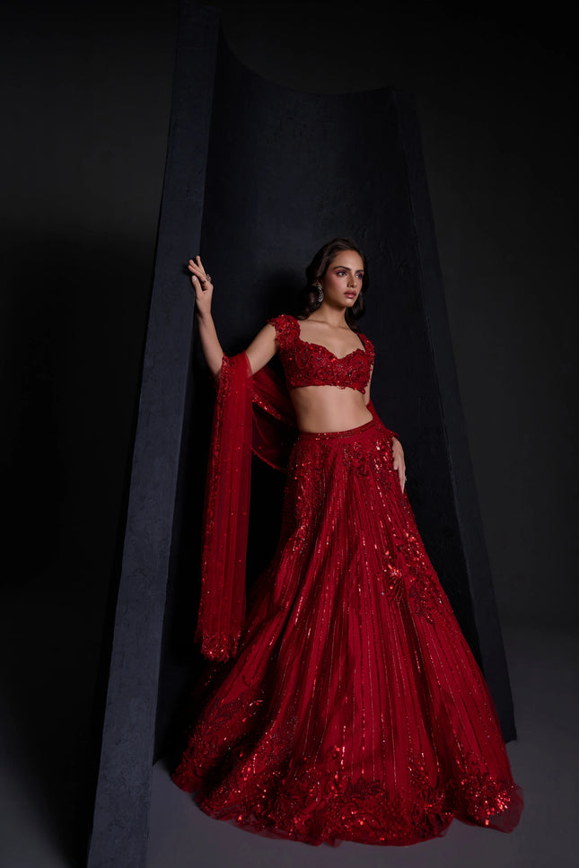ROUGE LEHENGA SET