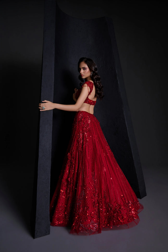 ROUGE LEHENGA SET