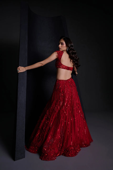 ROUGE LEHENGA SET
