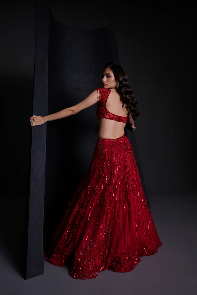 ROUGE LEHENGA SET