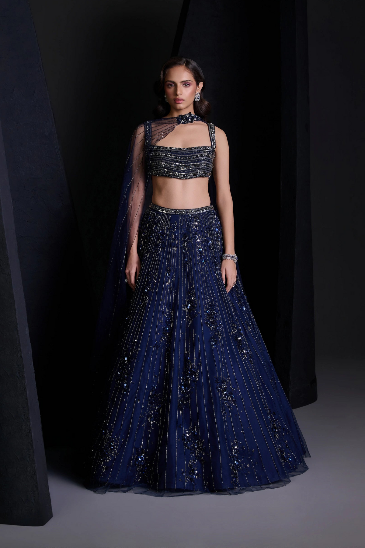 COSMIC BLUE LEHENGA SET