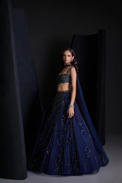 COSMIC BLUE LEHENGA SET
