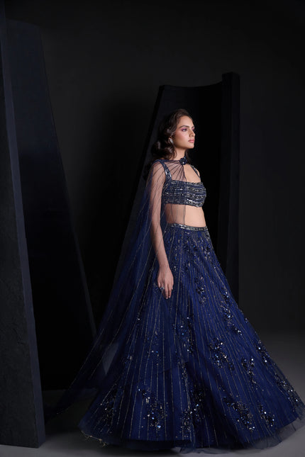 COSMIC BLUE LEHENGA SET