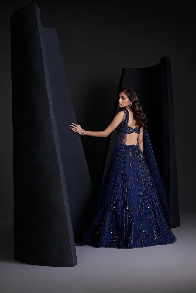 COSMIC BLUE LEHENGA SET