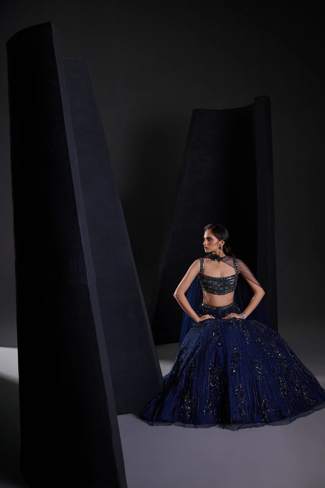 COSMIC BLUE LEHENGA SET