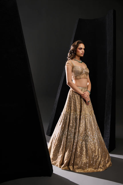 GOLD RUSH LEHENGA SET