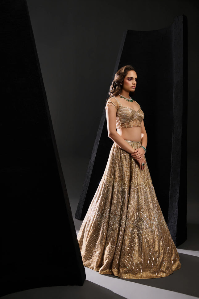 GOLD RUSH LEHENGA SET