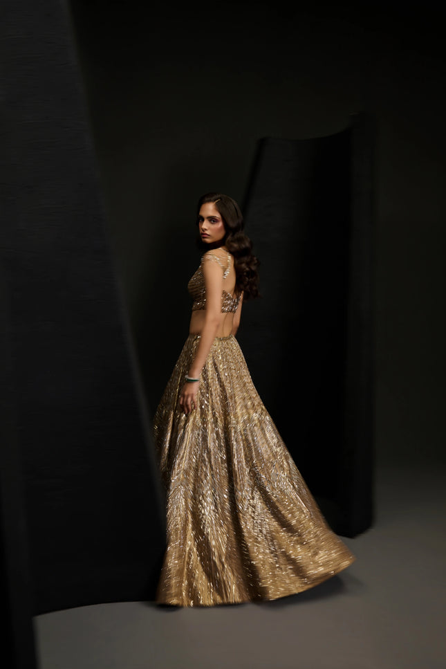 GOLD RUSH LEHENGA SET