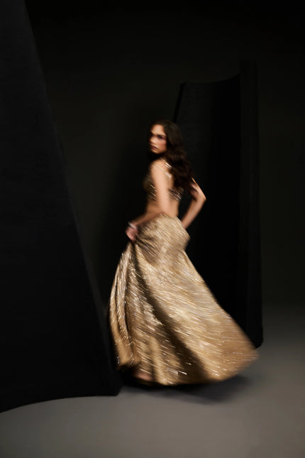 GOLD RUSH LEHENGA SET
