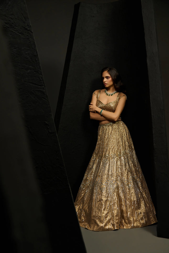 GOLD RUSH LEHENGA SET