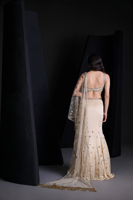 LUSTRE IVORY SAREE