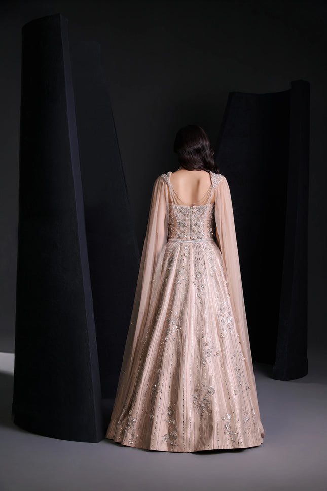 NUDE SPARKLE LEHENGA SET
