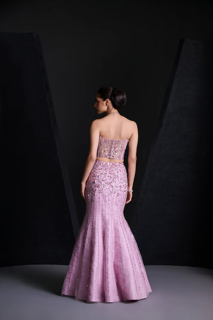 SOFT MAUVE LEHENGA SET