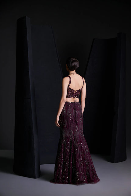MULBERRY LEHENGA SET