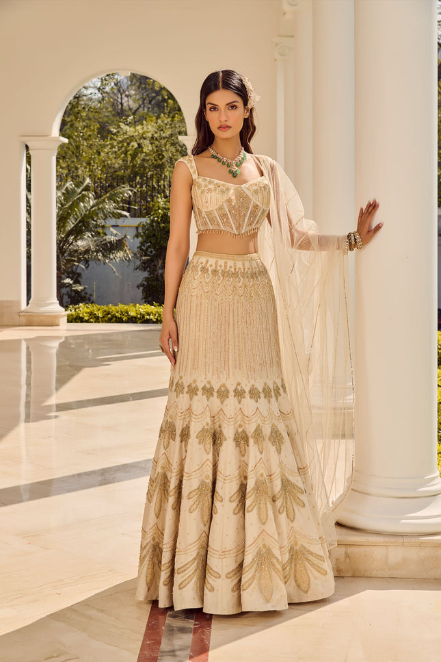 Dusty Ivory Lehenga Set
