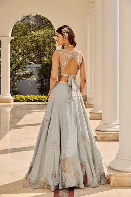 Misty Azure Lehenga Set