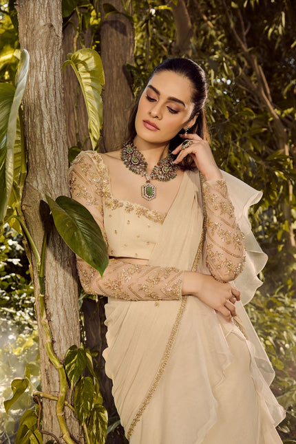 Serene Ruffle Saree
