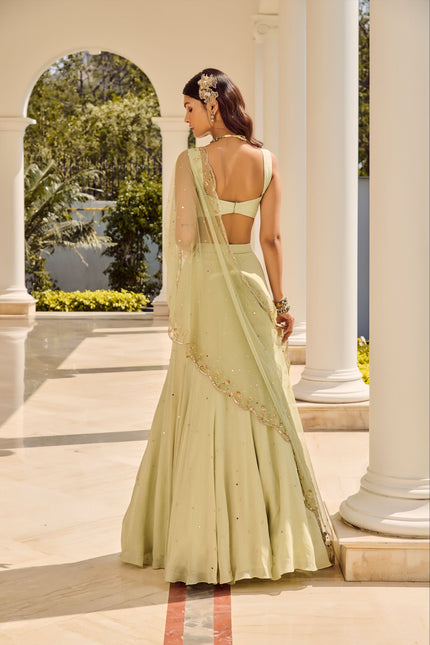 Soft Sage Saree