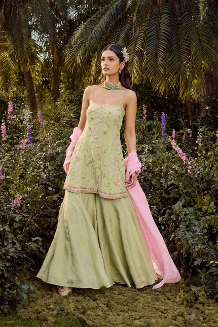 Sage Sharara Set