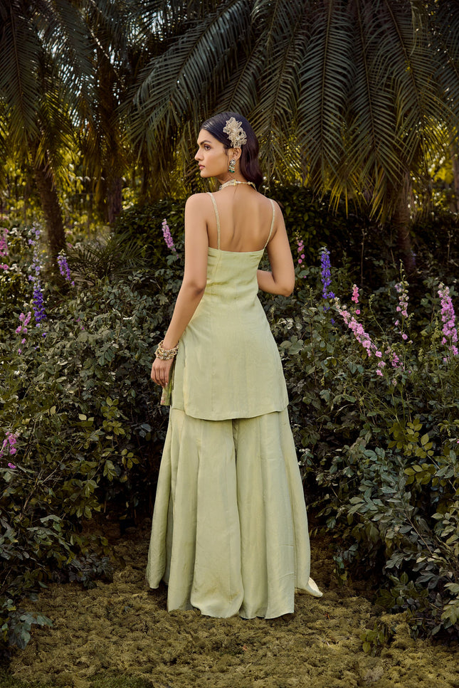 Sage Sharara Set
